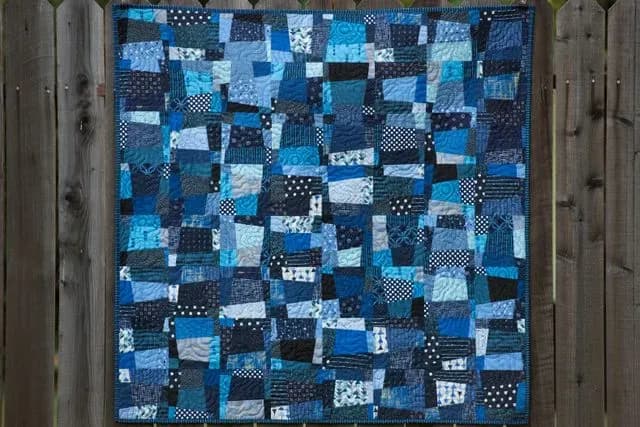 Scrappy Blue Quilt