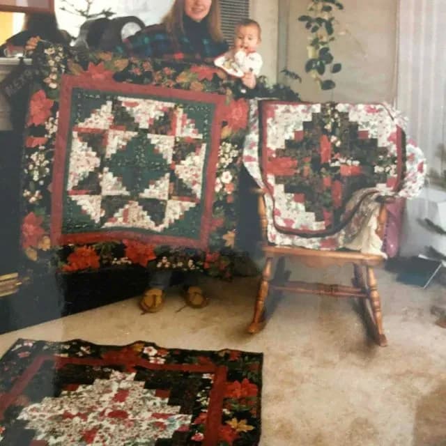 Christmas Log Cabin Wall Hangings