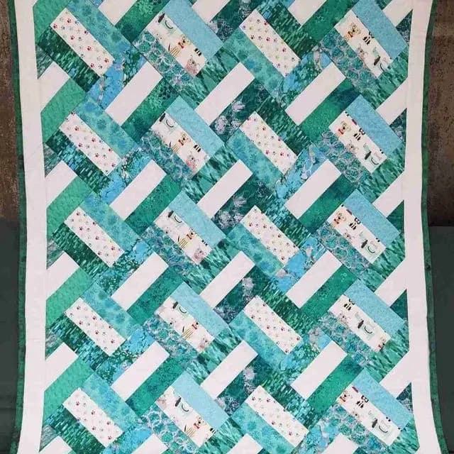 Teal Railfence