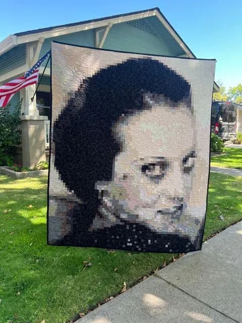 Grandma Eva Pixel Quilt