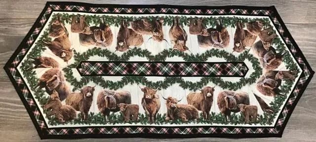 Highland Cow Table Runner