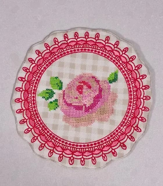 Rose Mug Rug