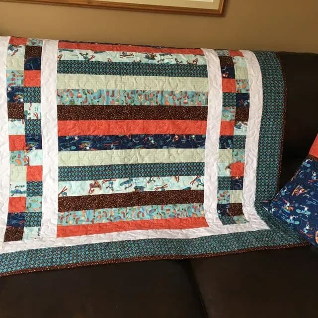 Stripes And Squares W/border