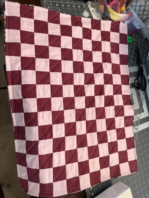 Simple Checkered Baby Blanket