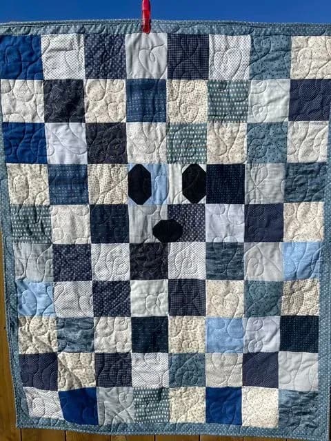 Little Ghost Quilt With A Face