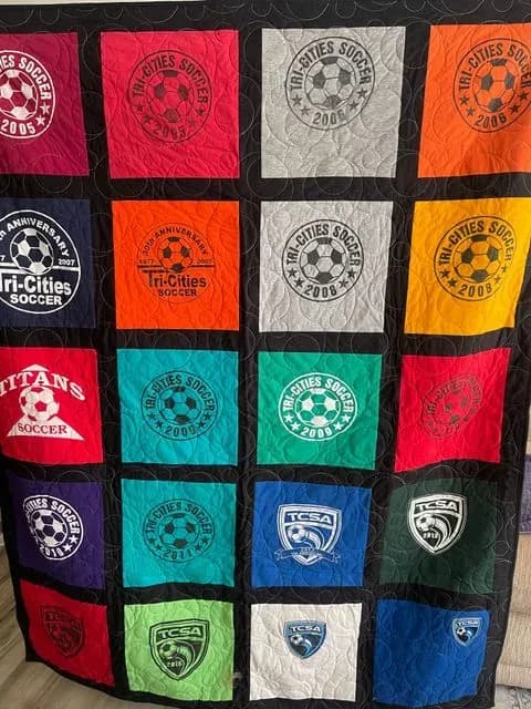 Andrew’s Soccer T-shirt Quilt
