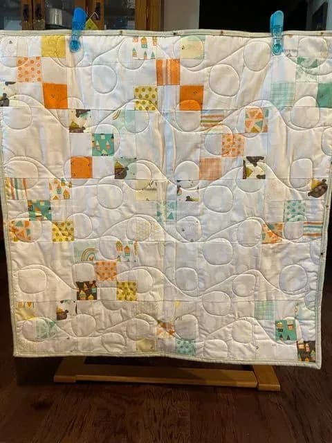 Bumble And Bear Irish Chain Car Seat Quilt