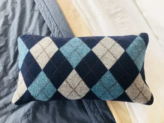 Up-Cycled Cozy Wool Sweater Pillow