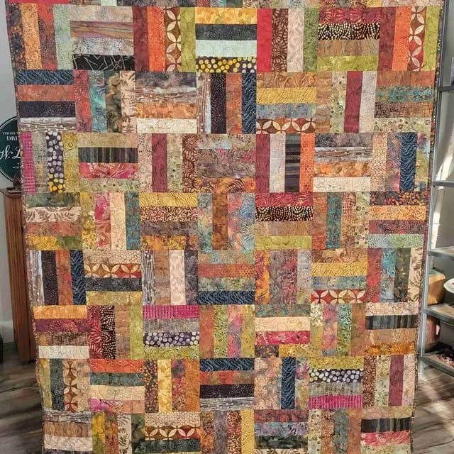 Batik Strip Quilt