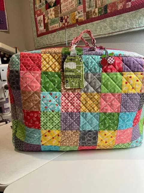 Quilted suitcase