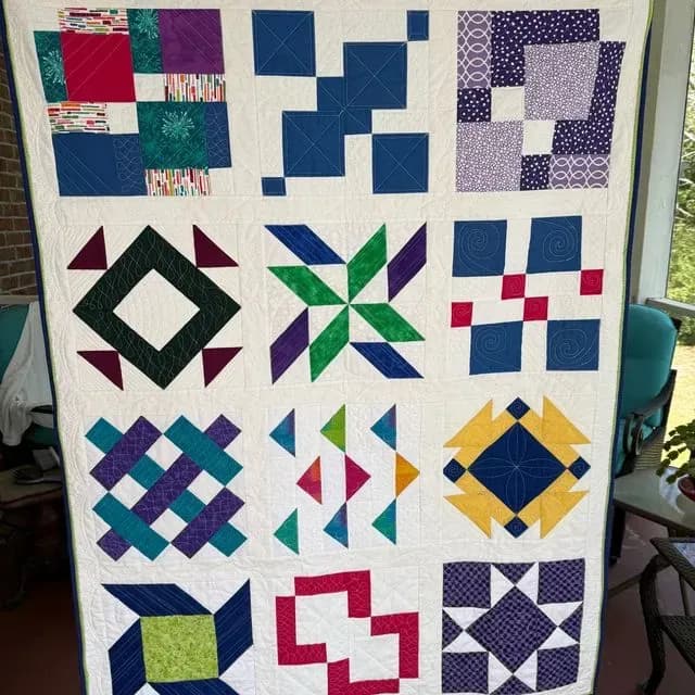 Jewel Tone Charity Quilt With Retreat Blocks 2023