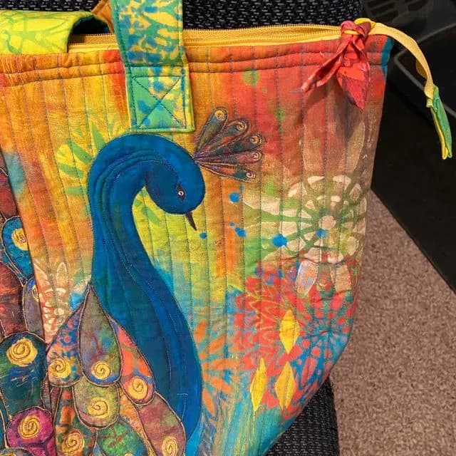 Peacock tote bag