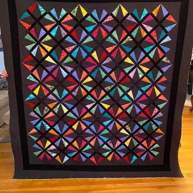 Black And brights Pinwheels And diamonds