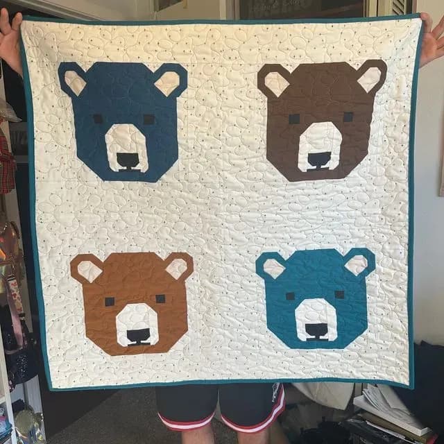 Bjorn Bear Baby Quilt