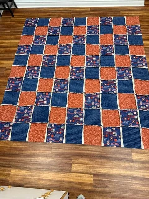 Astros Rag Quilt