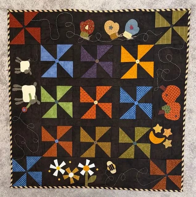 Wall Hanging- celebrating Quilt Shop’s 10th Anniversary