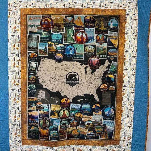 National Parks Car Quilt