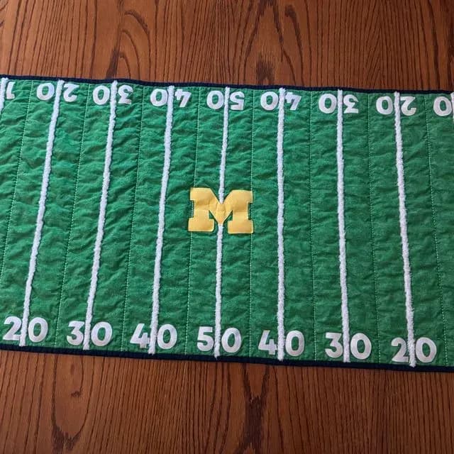 U of M End Zone Table Runner