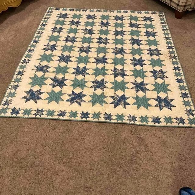 Teal/Blue Stars