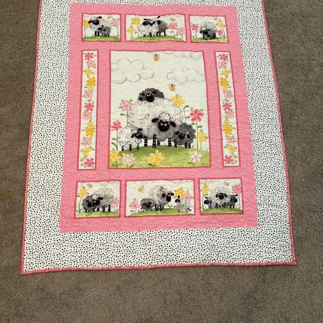 Sheep Baby Panel Quilt