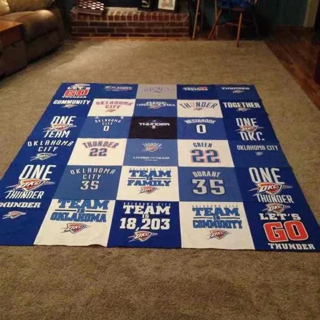 OKC Thunder T-Shirt Quilt
