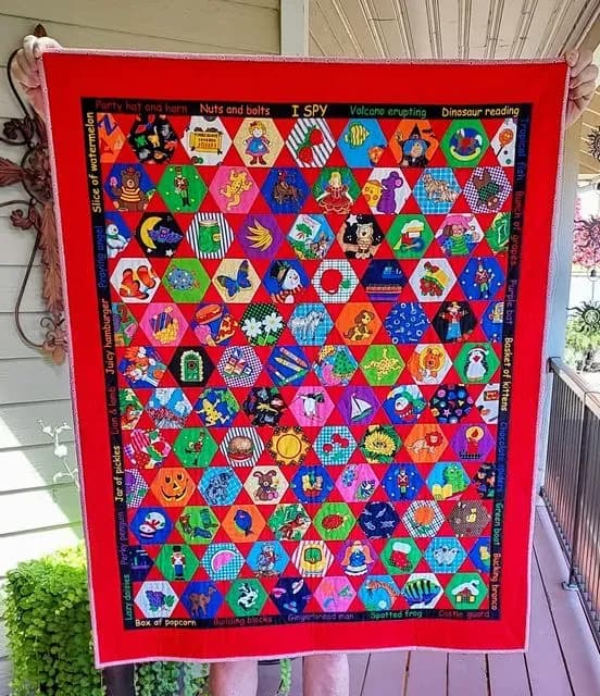 I Spy Quilt from a panel