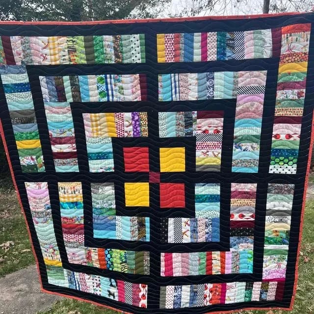 Scrap Quilt Adapted From A Pattern Called Portland Quilt