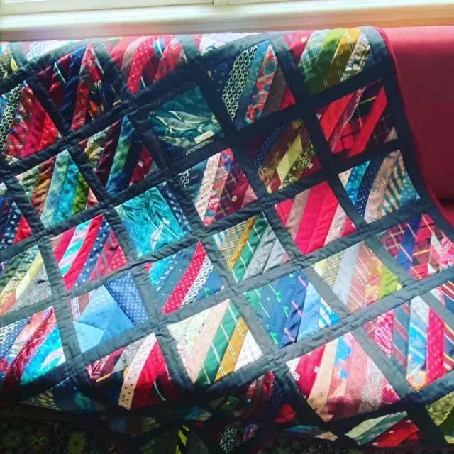 Quilt Made From My dad’s Ties