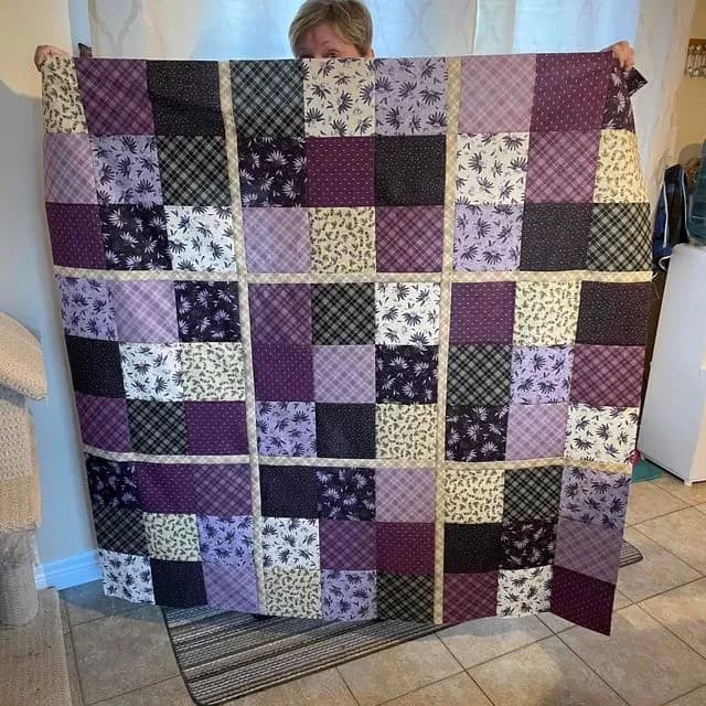 Purples sudoku Quilt