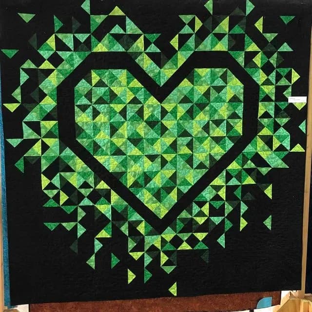 Green Exploding Heart