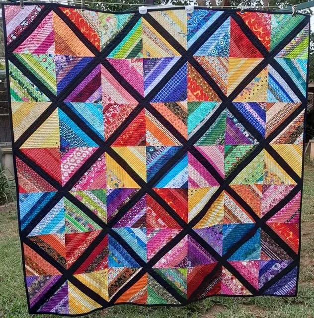 Rainbow String Quilt