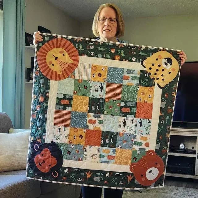 Alphabet Zoo Baby Quilt