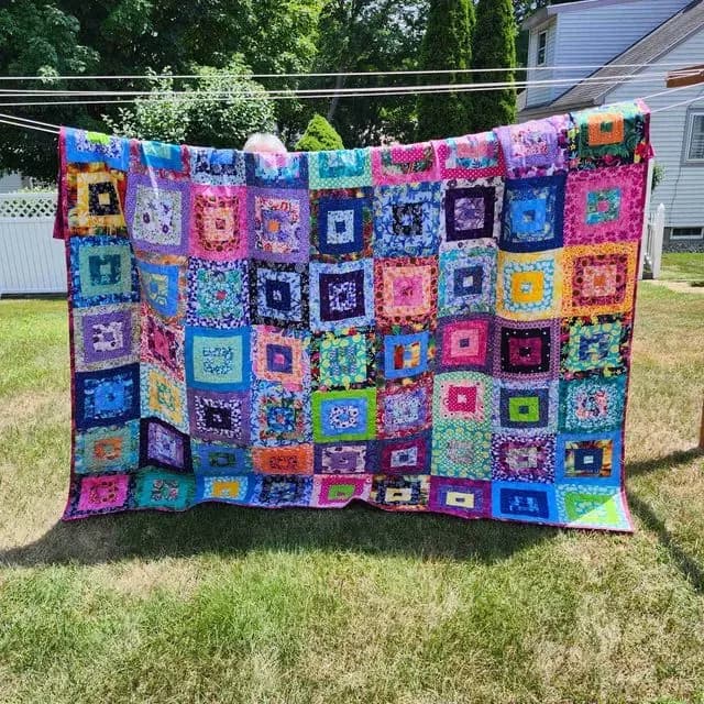 Scrappy Bright Squares In Squares
