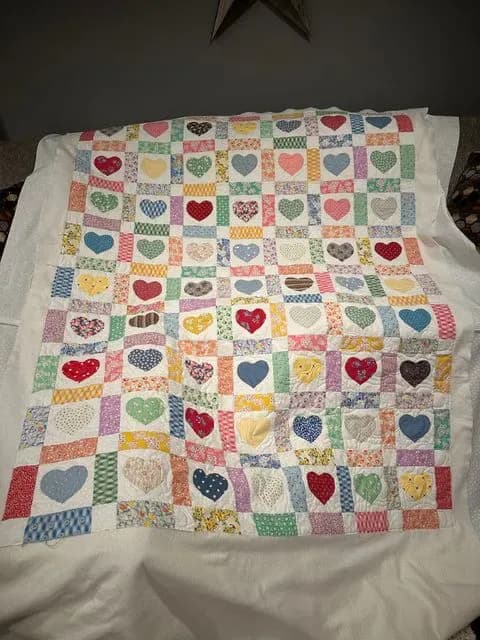 Appliqued Hearts-Bess