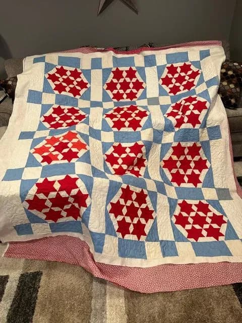 Antique Seven Sisters-Charity Quilt For Old Mill Days