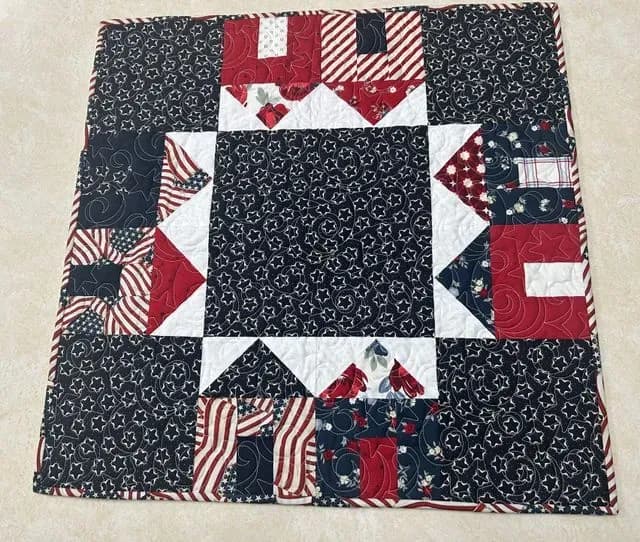 Patriotic Houses Table Topper
