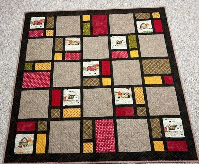 Fall Barn Star Baby Quilt