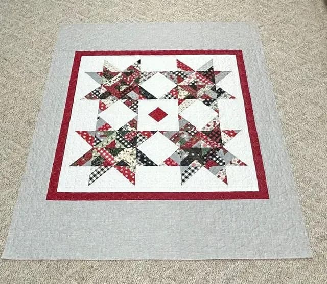 Patchwork Star Christmas Quilt