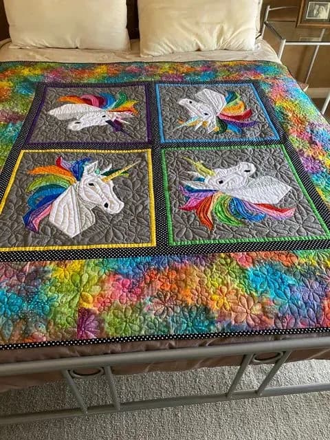 Casey’s Rainbow Unicorn Quilt