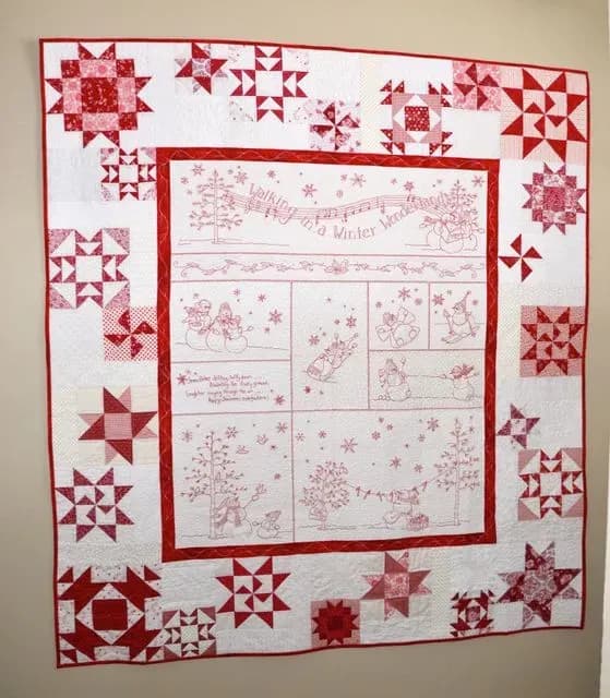 Red & White Christmas Quilt