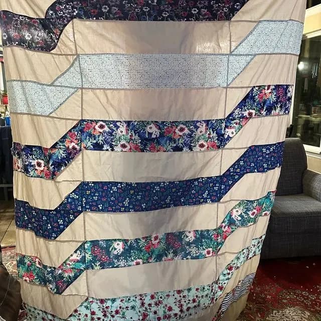 Blue And Tan Quilt