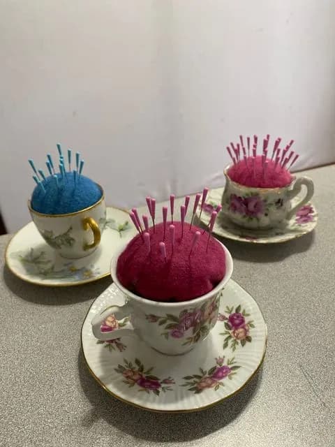 Teacup Pincushions