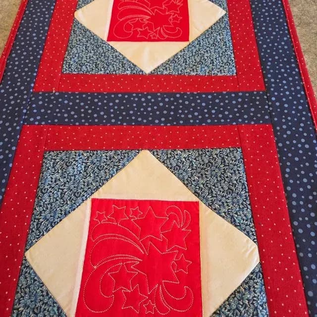 Patriotic Table Runner, Buttrey Bits #4