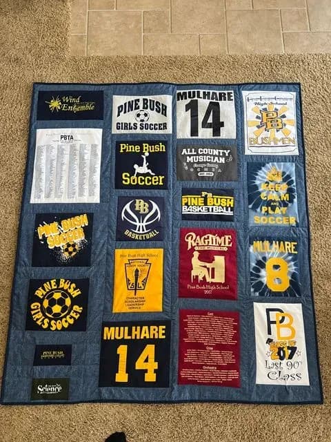 Tee Shirt Quilt For Molly