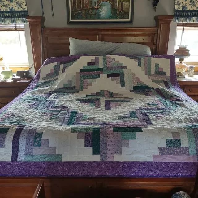 Purple Log Cabin