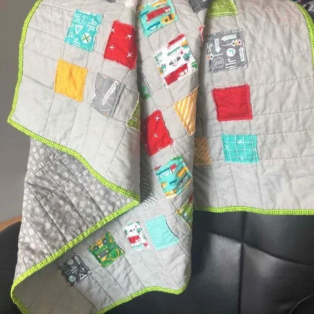 Raw Edge Baby Quilt
