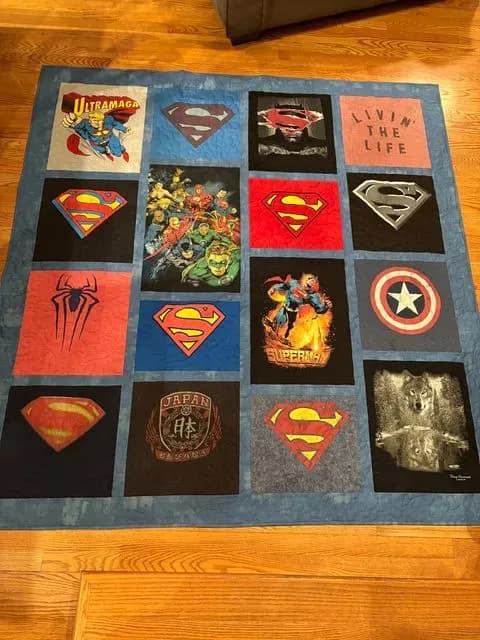 Superman Memory Quilt