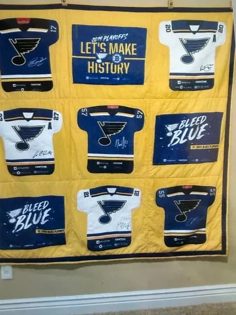 StL Blues Towel Quilt