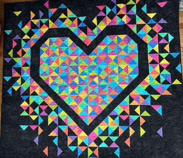 Neon Exploding Heart