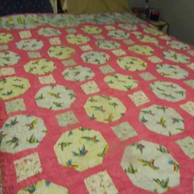 Aunt Mina’s Hummingbird Quilt